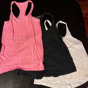 Set of 3 VS Pink, Black, and White Athletic Tank Tops